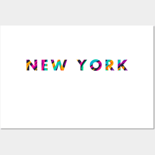 New york colorful rainbow Posters and Art